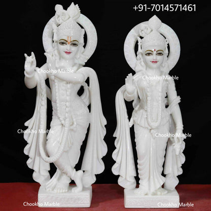 Marble Radha Krishna Statue