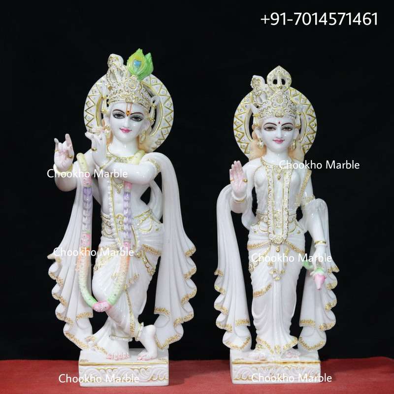 Marble Radha Krishna Statue