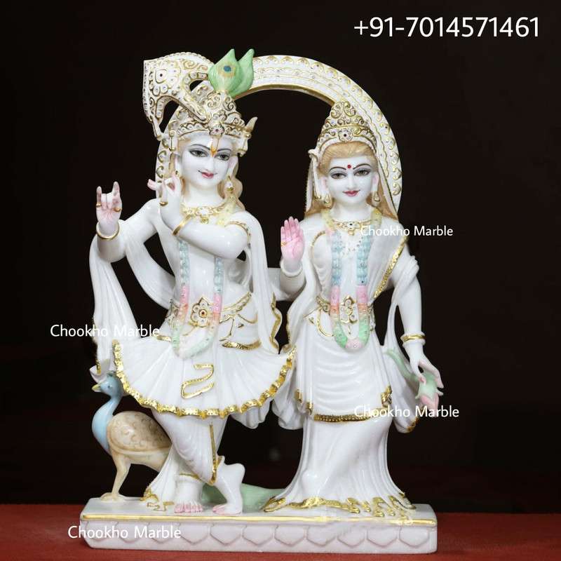Marble Radha Krishna Statue