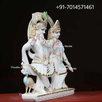 Marble Radha Krishna Statue