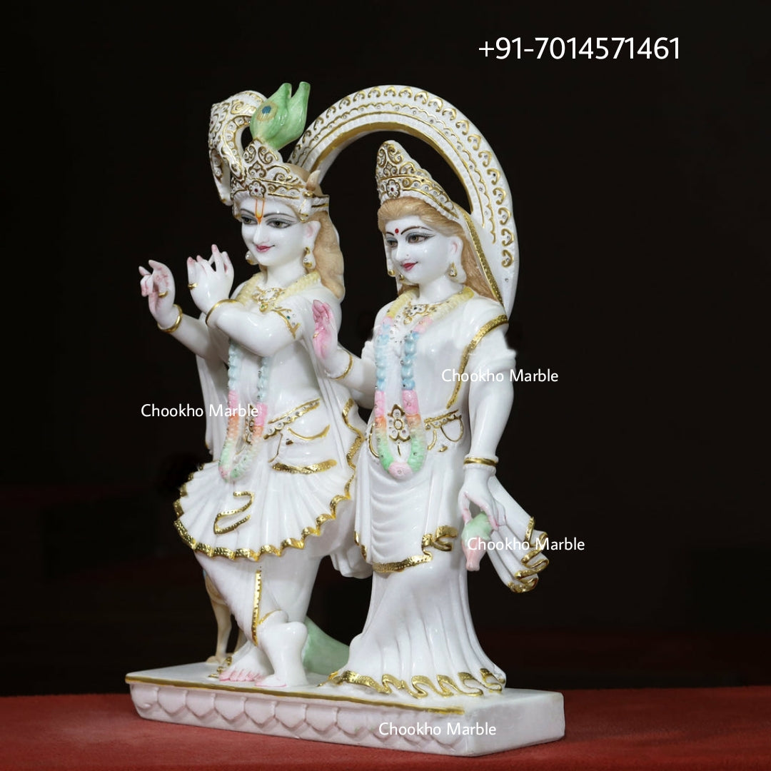 Marble Radha Krishna Statue