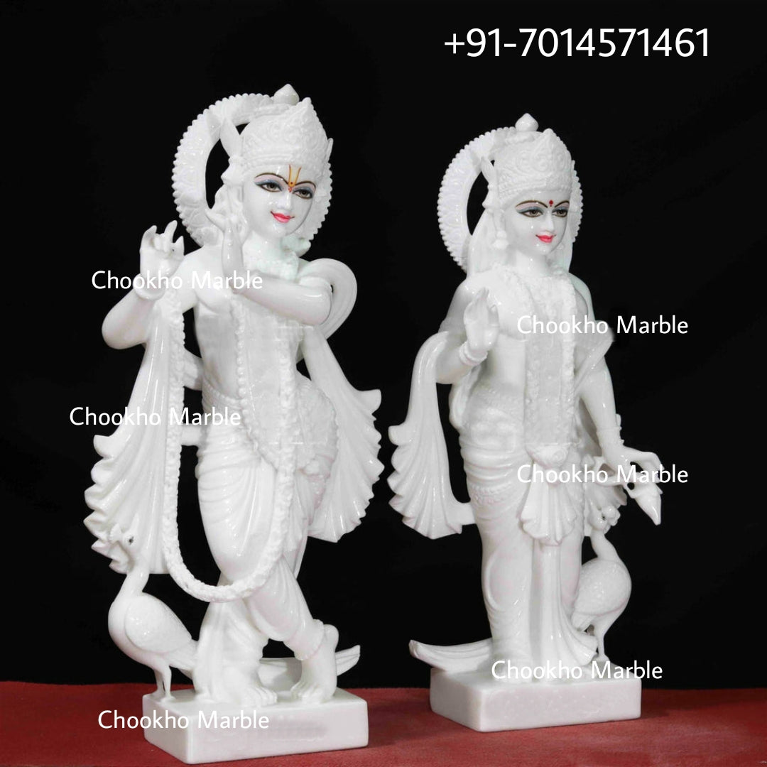 Marble Radha Krishna Statue