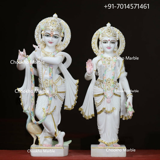 Marble Radha Krishna Statue