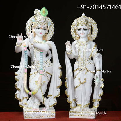 Marble Radha Krishna Statue
