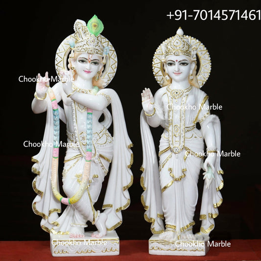 Marble Radha Krishna Statue
