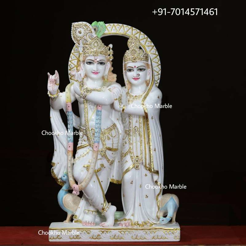 Marble Radha Krishna Statue