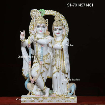 Marble Radha Krishna Statue