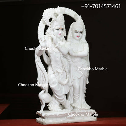 Marble Radha Krishna Statue