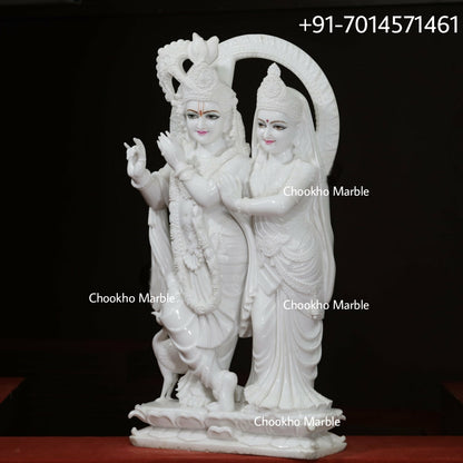 Marble Radha Krishna Statue