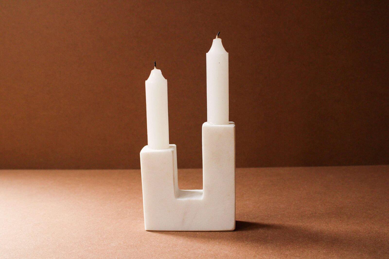 Marble U Shape Candle Holder