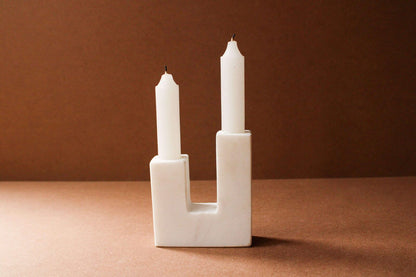 Marble U Shape Candle Holder