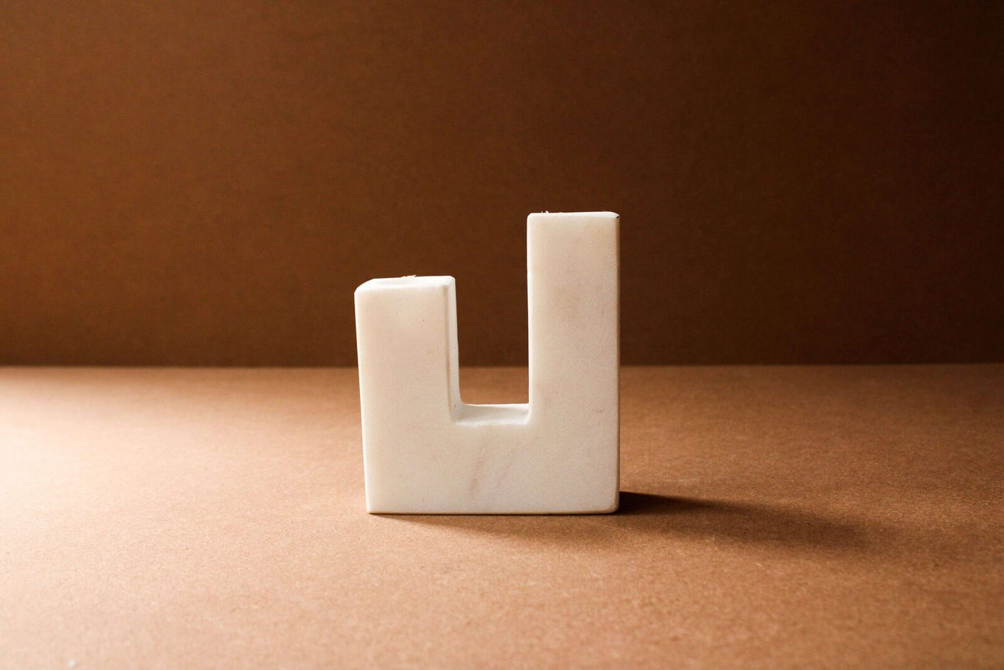 Marble U Shape Candle Holder