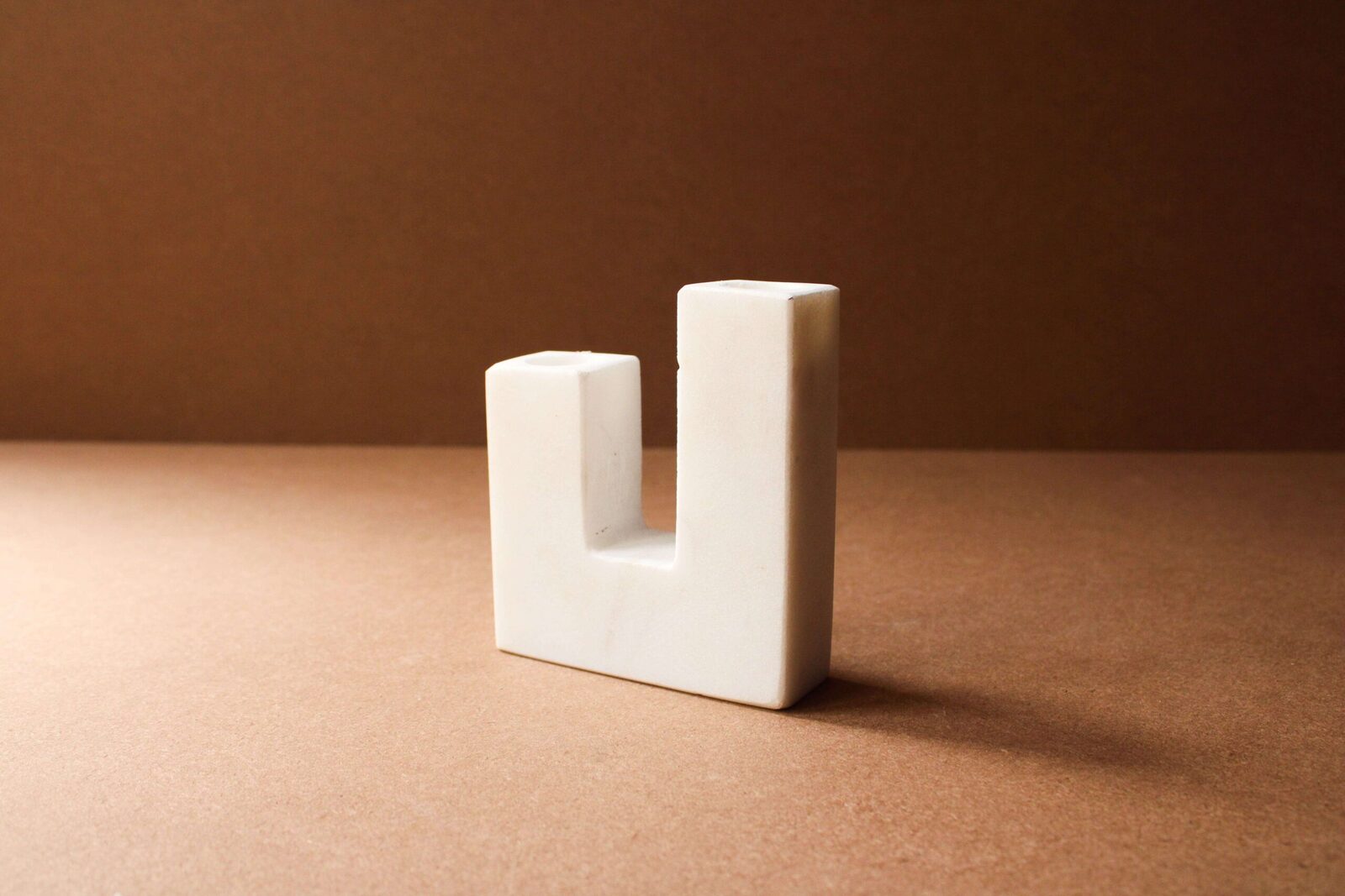 Marble U Shape Candle Holder