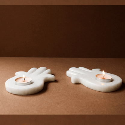 Marble Hand Candle Holder