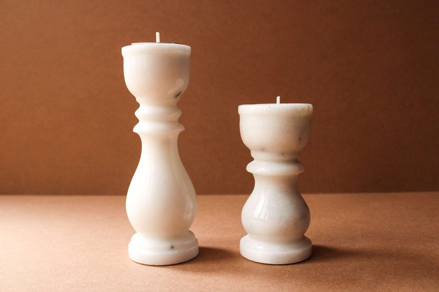 Marble Pillar Candle Holder