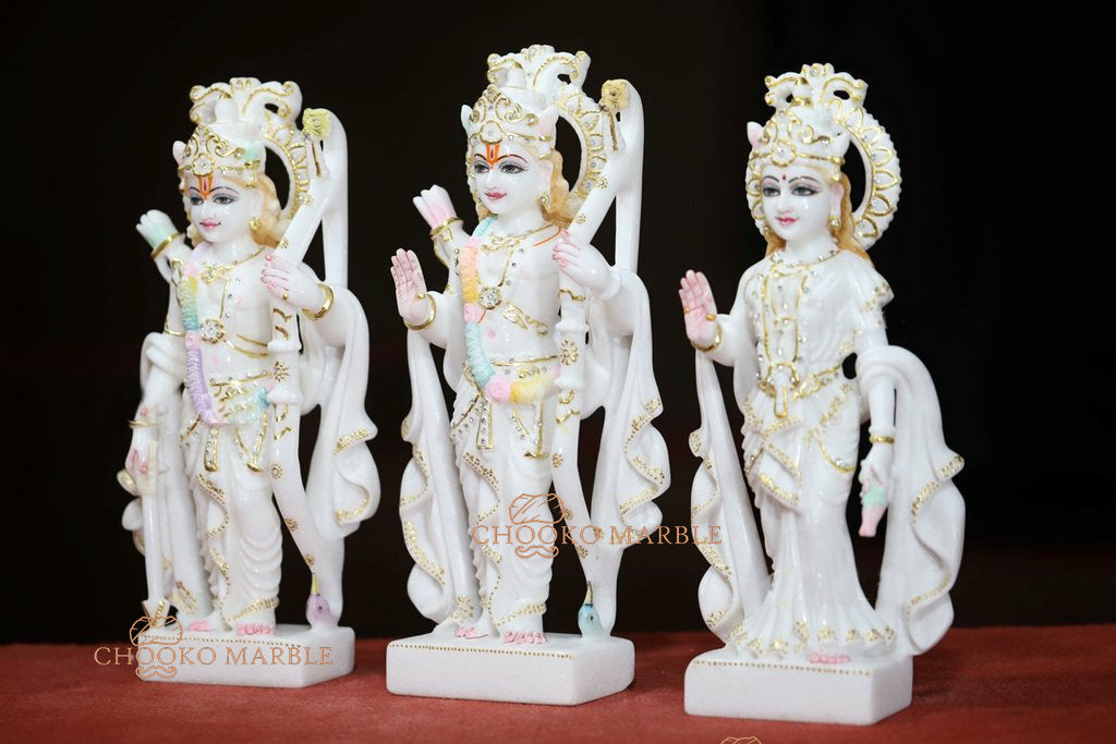 Ram Jodi Marble Statue
