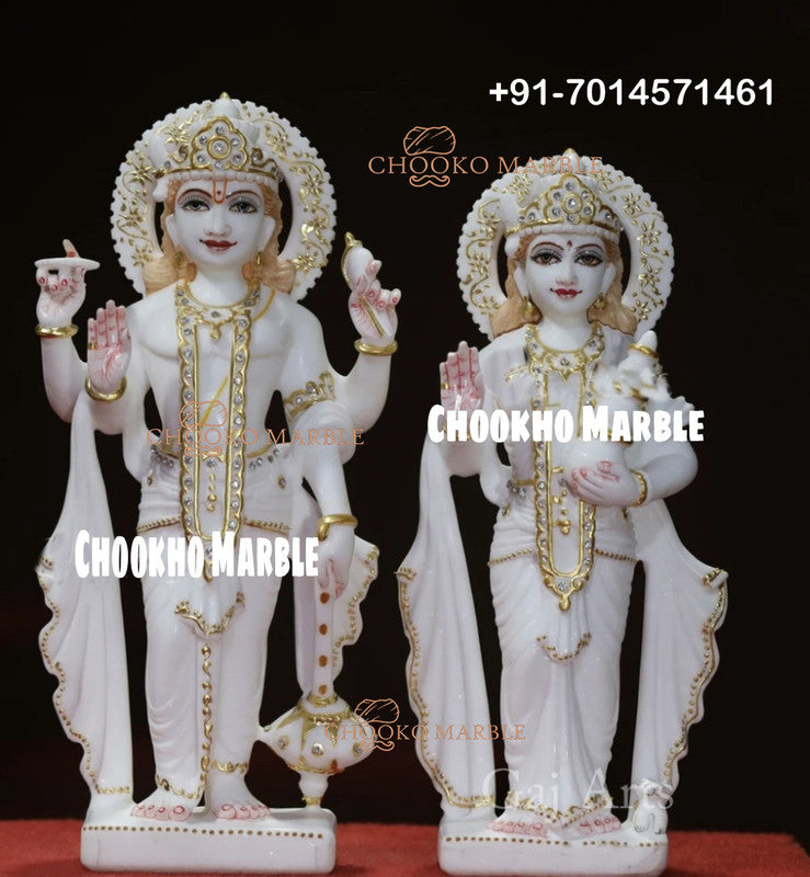 Lakshmi Narayan Marble Statue