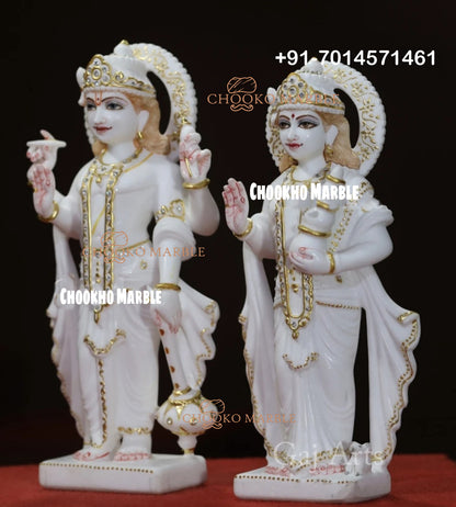 Lakshmi Narayan Marble Statue