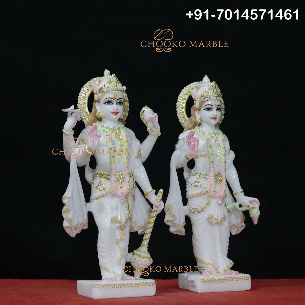 Lakshmi Narayan Marble Statue
