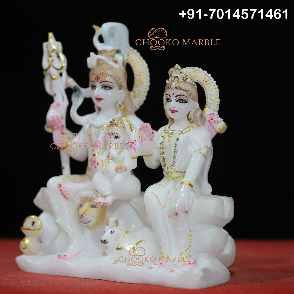 Shiv Parivar Marble Statue