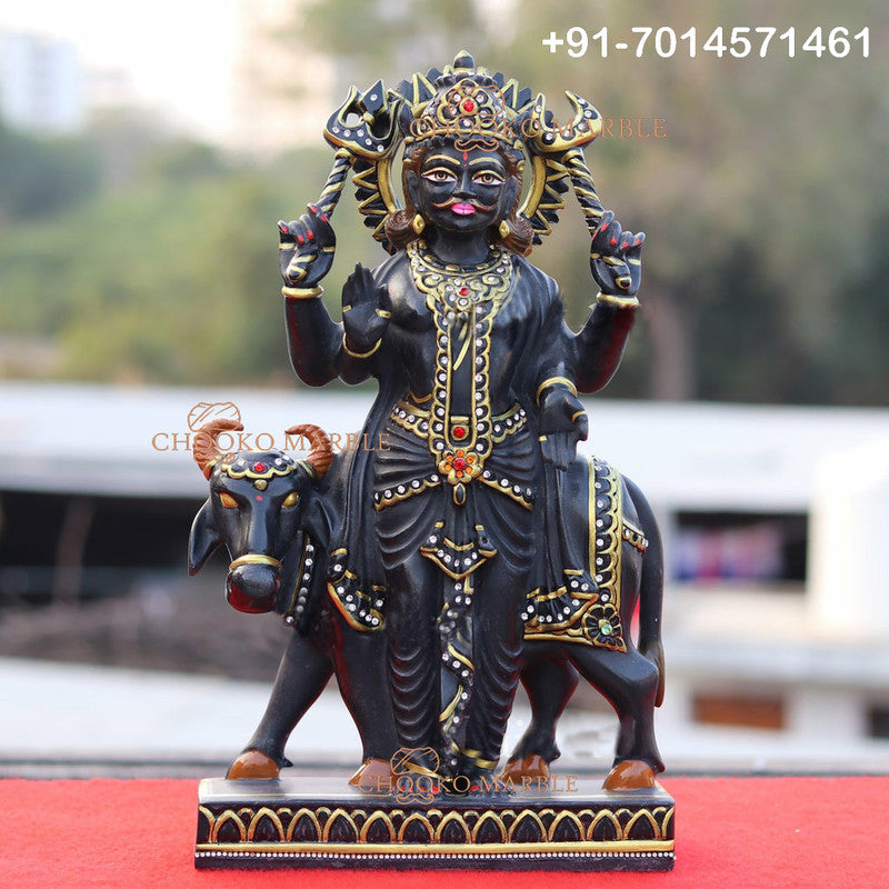 Shani Dev Marble Statue