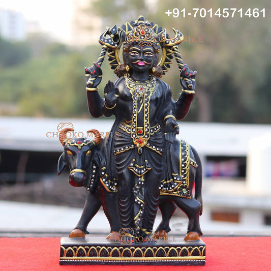 Shani Dev Marble Statue