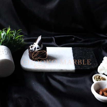 Black And White Marble Platter