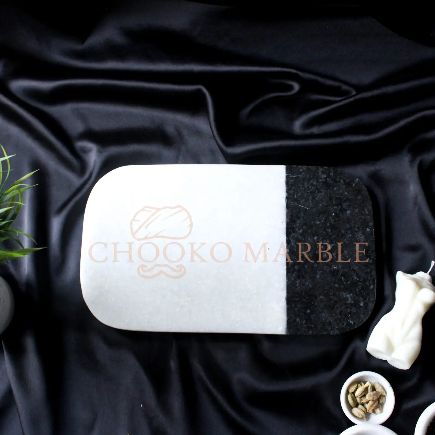 Black And White Marble Platter