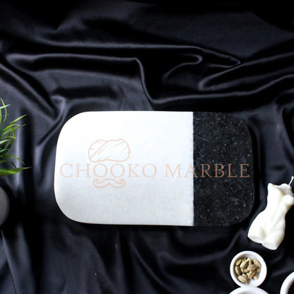 Black And White Marble Platter