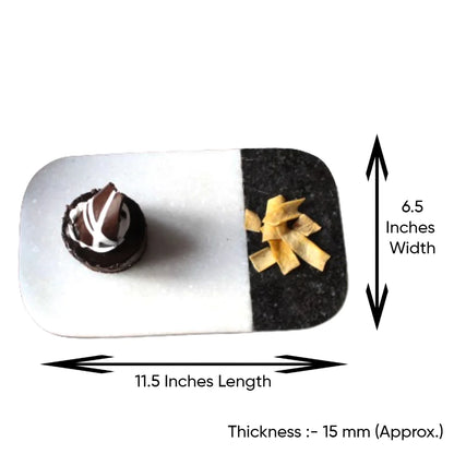 Black And White Marble Platter