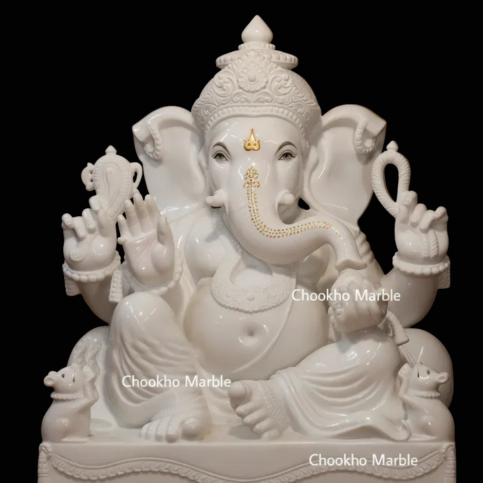 Lord Ganesha Marble Ganesha Statue, Size: - 29" X 18" X 36" (36 inches Height)