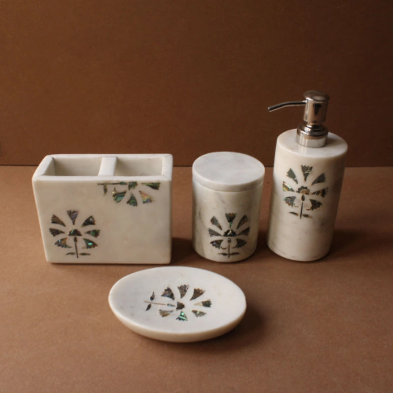 Silver leaf inlay (set of 4)