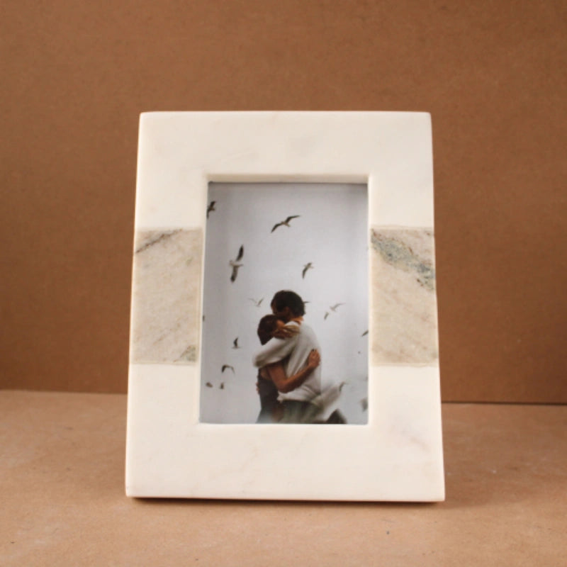 White and grey 9x7 inches