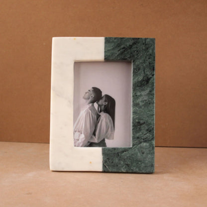 Half White And Green 9x7 inches