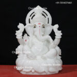 Pure White Marble Ganesh Ji