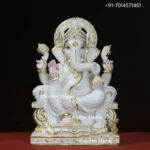 Pure White Marble Ganesh Statue