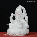 Pure White Marble Ganesh Ji