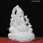 Pure White Marble Ganesh Ji