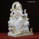 Pure White Marble Ganesh Statue