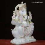 Pure White Marble Ganesh Statue