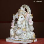 Pure White Marble Ganesh Statue