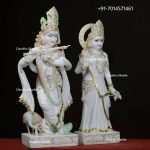 Marble Radha Krishna Statue