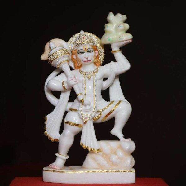 White Marble Hanuman Ji Statue