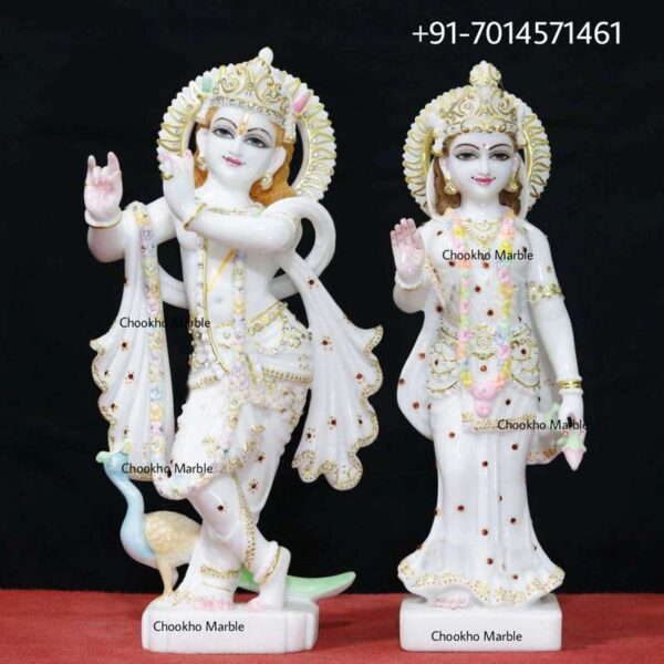 Marble Radha Krishna Statue