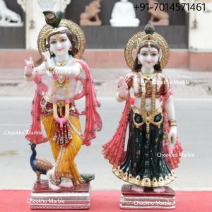 Marble Radha Krishna Statue