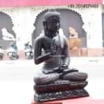 Black Marble Buddha Statue