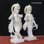 Marble Radha Krishna Statue