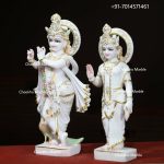 Marble Radha Krishna Statue