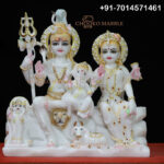 Shiv Parivar Marble Statue