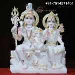 Shiv Parivar Marble Statue